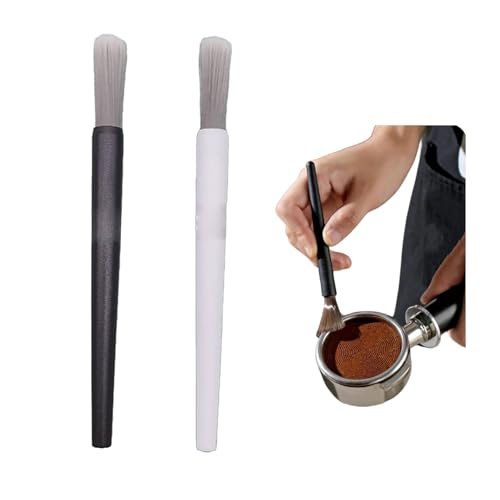 2pcs coffee brush grinder cleaning tool powder cleaning household coffee brush set for removing coffee grounds, dual head brush accessory, desktop, simple barista, dual-use - My Kitchen Products