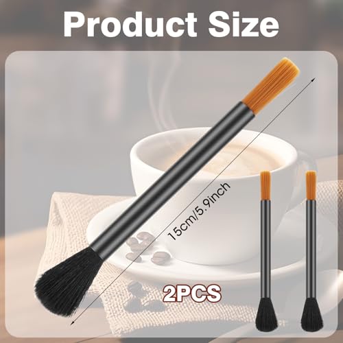 2Pcs Coffee Grinder Cleaning Brushes, Dual-Head Coffee Grinder Brush, Barista Espresso Machine Brush Set for Grinders, Portafilter & Group Head Cleaning - My Kitchen Products