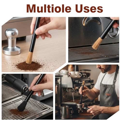 2Pcs Coffee Grinder Cleaning Brushes, Dual-Head Coffee Grinder Brush, Barista Espresso Machine Brush Set for Grinders, Portafilter & Group Head Cleaning - My Kitchen Products