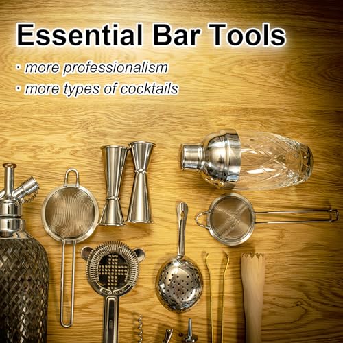 3-in-1 Cocktail Strainer Set, Includes Julep, Hawthorne, Fine Mesh Strainer, Food Grade 304 Stainless Steel, Complete Set Covering All Cocktail Straining Techniques, Essential Home Bar Tools - My Kitchen Products