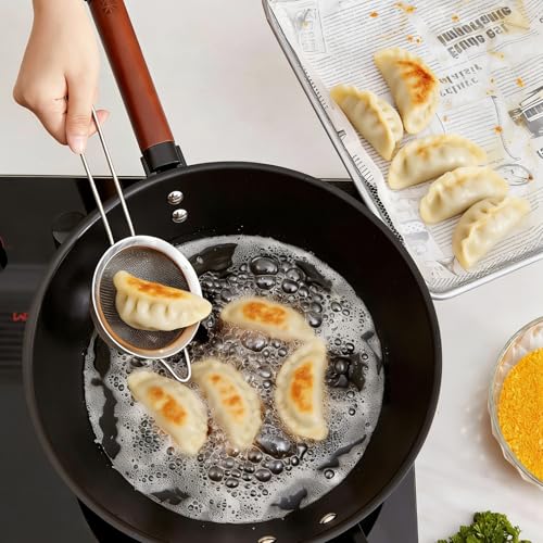 3 Pcs Fine Mesh Strainers with Handle, Stainless Steel Sifter Metal Strainer Set, Small Mini Sieve for Kitchen, Tea, Cocktail, Juice Coffee - My Kitchen Products