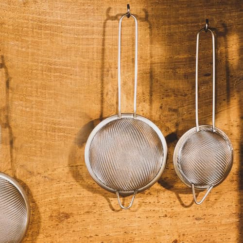 3 Pcs Fine Mesh Strainers with Handle, Stainless Steel Sifter Metal Strainer Set, Small Mini Sieve for Kitchen, Tea, Cocktail, Juice Coffee - My Kitchen Products