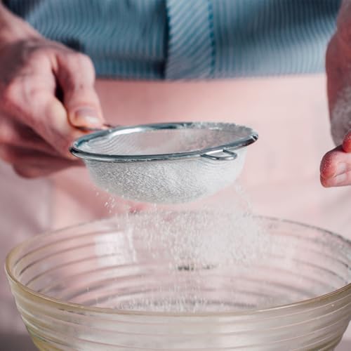 3 Pcs Fine Mesh Strainers with Handle, Stainless Steel Sifter Metal Strainer Set, Small Mini Sieve for Kitchen, Tea, Cocktail, Juice Coffee - My Kitchen Products