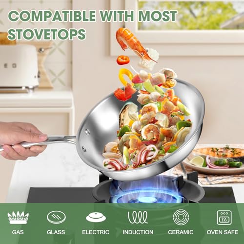 3 Ply Stainless Steel 11-Piece Cookware Set with Lids, Pots and Pans Kitchen Set, Non-Toxic, Induction, Oven, Dishwasher Safe, Professional Chef Quality - My Kitchen Products