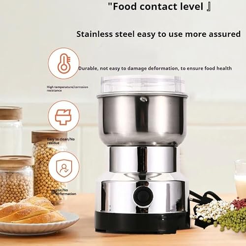 300g Grain Mill Grinder, 304 Stainless Steel Grain Mill High Speed Commercial Spice Grinder, Ultrafine Grain Household Flour Mill, Kitchen - My Kitchen Products