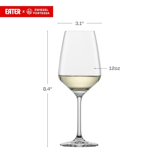Eater x Zwiesel Fortessa Host Crystal Glass, 12 Ounce White Wine (Set of 8), Clear