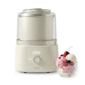 Martha Stewart Ice Cream Maker, 2 Quart Double-Insulated Freezer Bowl, Sorbet & Frozen Yogurt, Ready in 20 Minutes, Mix-Ins Chute, Easy to Clean, Linen Cream