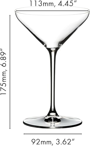 Riedel Extreme Martini Glass, Set of 2, Dishwasher Safe (4441/17)