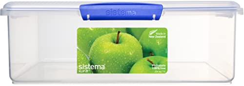 Sistema KLIP IT Large 7L Food Storage Container, Airtight & Stackable, Dishwasher, Freezer, & Microwave-Safe, BPA-Free