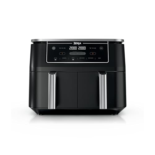 Ninja Foodi Air Fryer, 6-in-1 with 10-QT DualZone Baskets, Smart Finish to Cook 2 Foods at Once, Air Fry, Broil, Roast