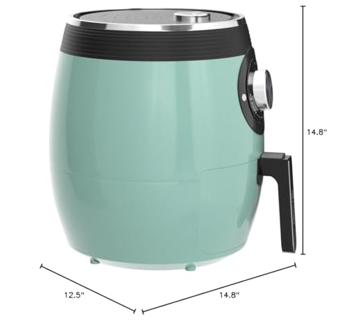 Dash Deluxe Air Fryer - Adjustable Temperature Control & Auto Shut-Off Feature - AirCrisp® Technology - Spacious Nonstick Basket - 1700 Watt - 6 Quarts - Aqua