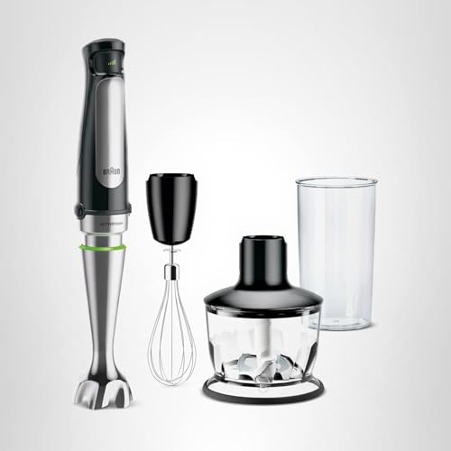 Braun MultiQuick 7 3-in-1 Immersion Blender with Food Processor – Powerful Handheld Electric Stick - Emulsifier for Chopping, Beating & Whisking - Ideal for Soup, Puree, Smoothies & More