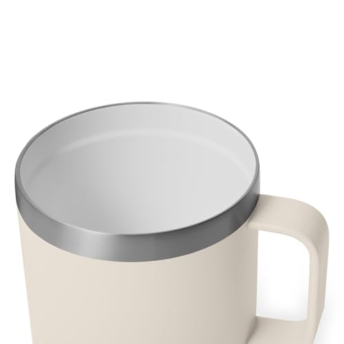 YETI Rambler 14 oz Ceramic Lined Stackable Mug, Vacuum Insulated, Stainless Steel with MagSlider Lid, Cape Taupe