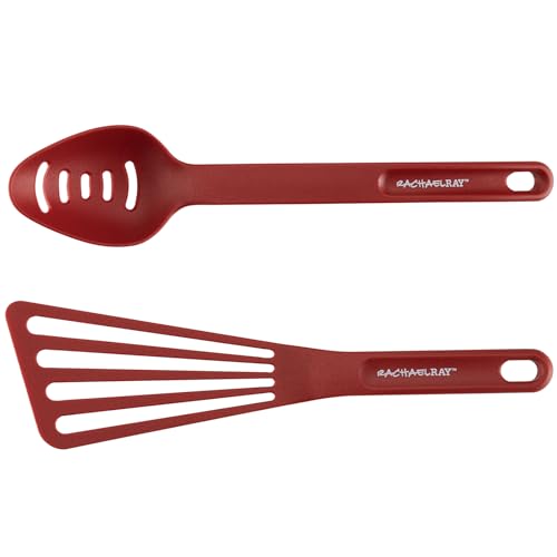 Rachael Ray Cucina Nonstick Cookware, Cranberry Red Pots and Pans Set, 12-Piece