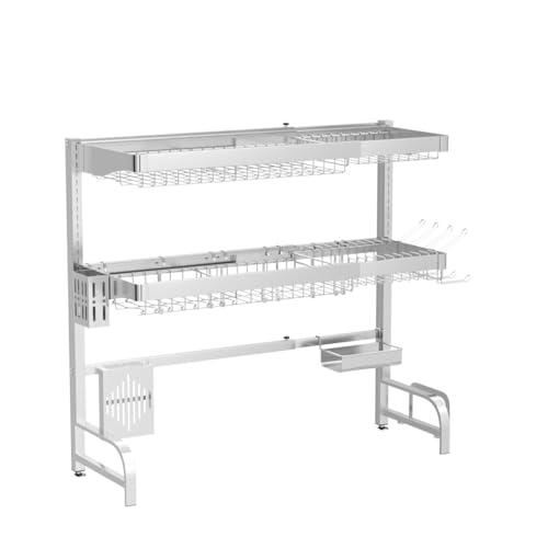 BOOSINY Over The Sink Dish Drying Rack, Extra Large Capacity Dish Drainer