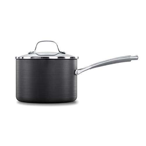 Calphalon 1943333 Classic Nonstick Sauce Pan with Cover, 3.5 quart, Grey