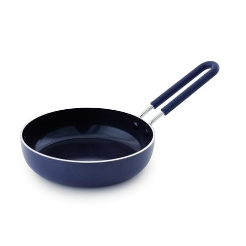 Blue Diamond Mini Egg Frying Pan Skillet, Diamond Infused Healthy Ceramic Nonstick, PFAS and PFOA-Free, Dishwasher and Oven