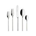 Villeroy & Boch NewWave Collection 20-Piece Flatware Set, Service for 4, 18/10 Stainless Steel Utensils, Dishwasher Safe
