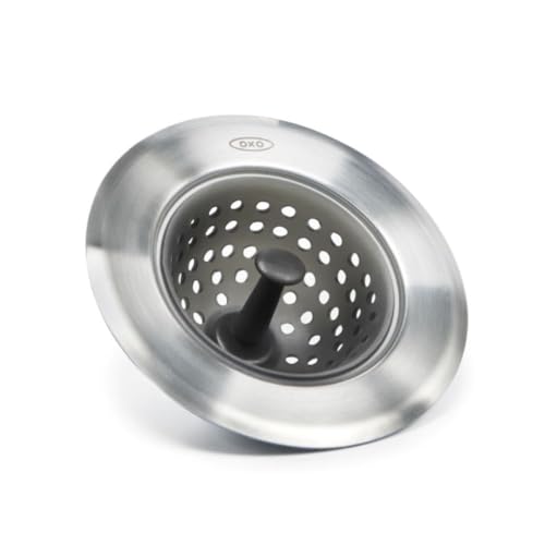 OXO Good Grips Silicone Sink Drain Strainer, Kitchen Sink Stopper