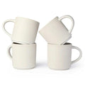 DeeCoo Matte White Coffee Mugs Set of 4, 12 Ounce Mug with Handles, Ceramic Stoneware Catering Coffee Cups, Porcelain Mugs Sets for Coffee, Tea, Hot Cocoa, Milk, Microwave and Dishwasher Safe