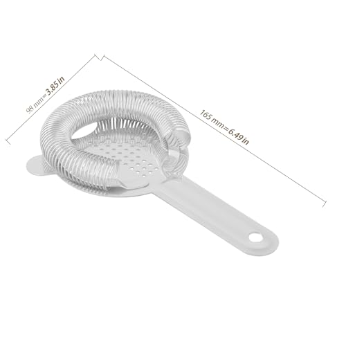 HEIHAK 10 PCS Cocktail Strainer Bulk, 3.9 X 6.5 Inch Stainless Steel Bar Strainer, Bar Tools Drink Strainer for Home and Professional Bartenders