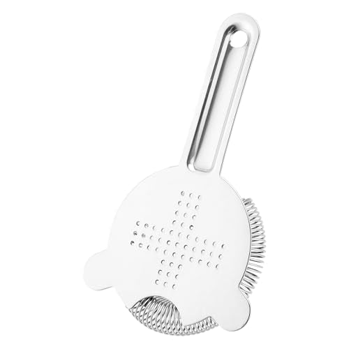 HOZEON 12 Pcs 6.5 Inches Cocktail Strainer, Stainless Steel Bar Strainer Tool, 2 Prong Bartender Strainer for Bar Restaurant Home, Silver