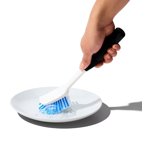 OXO Good Grips Dish Scrub Brush with Non-Slip Handle, Nylon Bristles