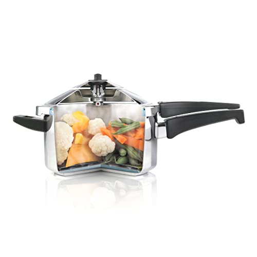 Kuhn Rikon DUROMATIC® Pressure Cooker 11” 8.45 qt family of 6 wide base for better braising, Stainless