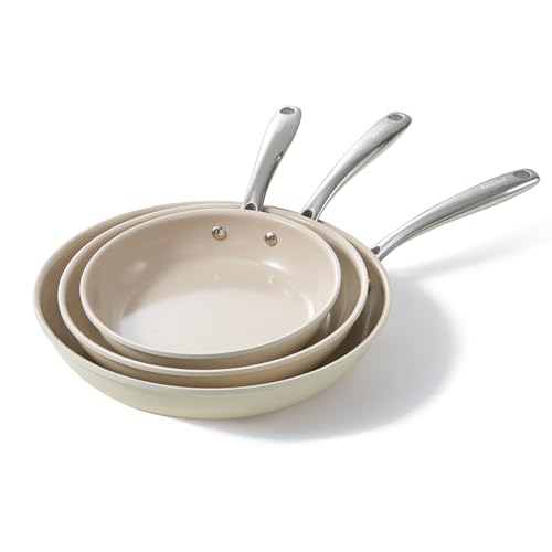 Redchef Non Stick Frying Pans, Ceramic Pan Skillet, Non Toxic Pans for Cooking, 8" 9.5" 11" Ceramic Frying Pan Set PFAS &