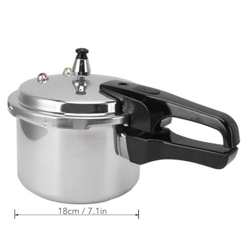 Small Pressure Cooker, Mini Aluminum Alloy Pressure Cooker with Magnetic bottom, Safety and Durable Compact Pressure Canner compatible for induction cookers and gas stoves (3L)