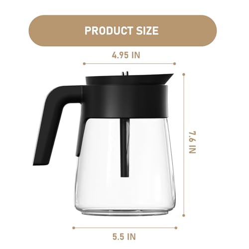 12-Cups Coffee Maker Carafe Replacement Pot Compatible with Ninja Coffee Maker CFP101 CFP201 CFP301 CFN601 CM401 CFP200 CFP250A CFP300 CFP305 CFP307 CFN602 CM400 CM401 CF090 CF091 CF092