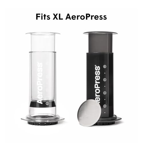 AeroPress XL 316 Stainless Steel Reusable Filter, Durable Metal Coffee Filter, Sustainable, Eco-Friendly, Travel-Friendly, Fits XL Size AeroPress Manual Coffee Makers