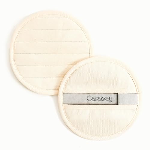 Caraway Pot Holders, 100% Organic Cotton Pot Holder, Double-Layer Stain Resistant