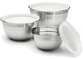 Cuisinart Mixing Bowl Set, Stainless Steel, 3‑Piece Nesting Bowls for Baking, Cooking & Food Prep, CTG-00-SMB