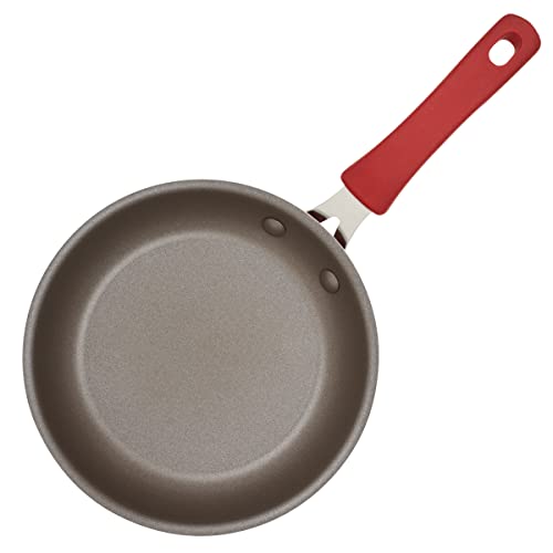 Rachael Ray Cook + Create Nonstick Frying Pan/Skillet, 8.5 Inch, Red