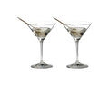 Riedel Vinum Martini Glasses - Crystal Glass, Dishwasher Safe, 2-Piece Set - Essential Home Bar Glassware 6416/77