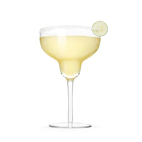 True Grande Gulp Margarita Glass, Giant Stemmed Cocktail Glasses, Perfect for Birthday, Anniversary, Bachelor, Bachelorette, Beach, Outdoor Party, Drinkware, 25 oz (750 ml), Set of 1