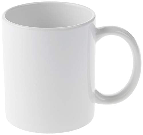 Cricut Beveled Blank, Ceramic-Coated, Dishwasher & Microwave Safe Mug to Decorate, Mug Press & Infusible Ink Compatible,12 Oz Sublimation, Ideal for Crafts and Printing, 2 Count, White