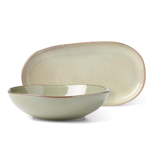 Oneida 897206 Organic Shades 2-Piece Serving Set, Green