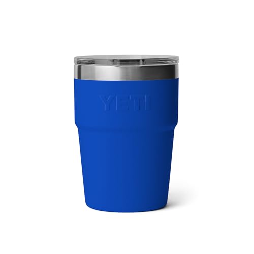 YETI Rambler 16 oz Stackable Tumbler, Vacuum Insulated, Stainless Steel with MagSlider Lid, Royal Blue