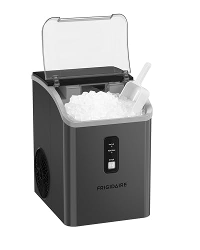 Frigidaire Countertop Crunchy Chewable Nugget Ice Maker, 33lbs per Day, Gunmetal
