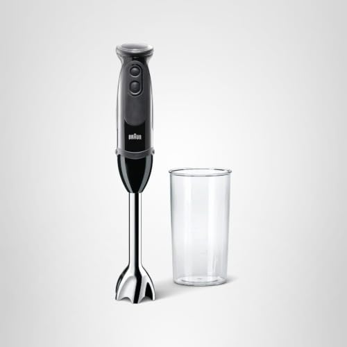 Braun MQ5000 Vario Hand Blender Stick – 21-Speed Handheld Immersion Blender with Turbo Boost, Stainless Steel Blades, SplashControl, EasyClick System, 400W, Hand Blenders for Smoothies