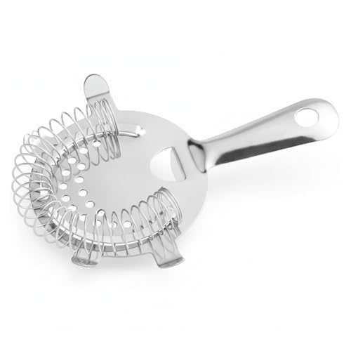 Notana Hawthorne Strainer for Cocktails, Professional Bar Strainer with 4 Prong Design, Bartender Strainer for Shaker, Cocktail Shakers with Strainer, Dishwasher Safe