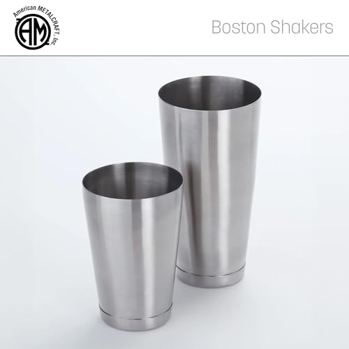 American Metalcraft BSSET Boston Shaker Set, Stainless Steel, Weighted, 18 oz. and 28 oz.