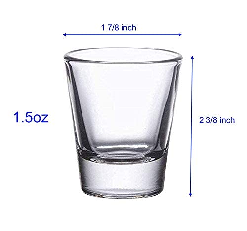 Gmark 1.5-Ounce Heavy Base Shot Glass Set, Whiskey Shot Glass 12-Pack GM2011