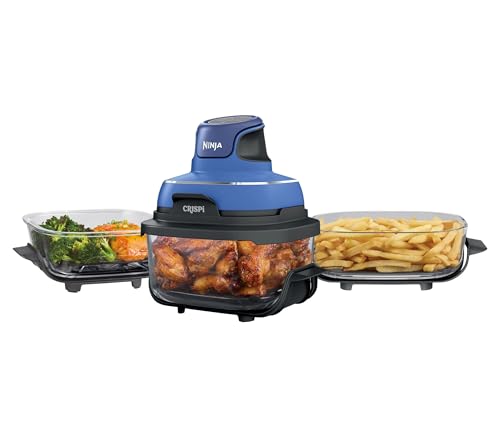 Ninja Crispi 5-in-1 Portable Glass Air Fryer Cooking System, 1500W, 6-Cup, 4-Quart & 2.5-Quart TempWare Containers
