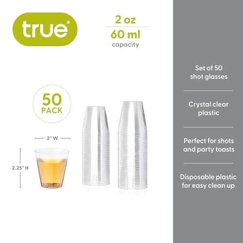 True 2oz. Clear Party Shot Glasses, Disposable Shot Glasses, Football Cups, Football Game, Sports & Outdoors, Football Accessories, Set of 50