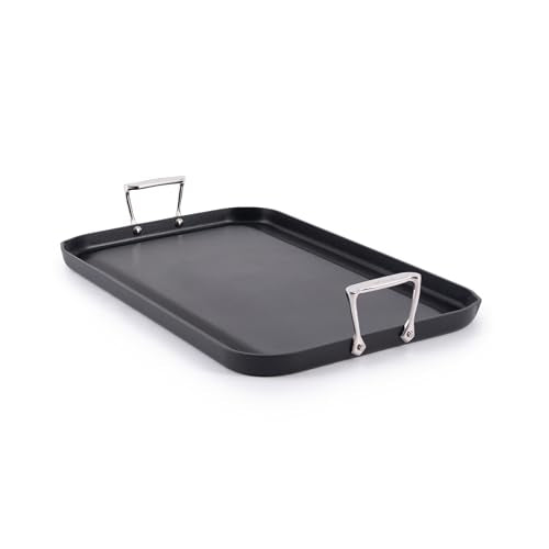 All-Clad HA1 Hard Anodized Nonstick Griddle Pan For Stovetop 13 x 20 Inch, Double Burner, Professional