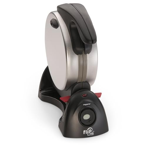 Presto 03510 Ceramic FlipSide Belgian Waffle Maker, Nonstick, Cool Touch Handles, Black