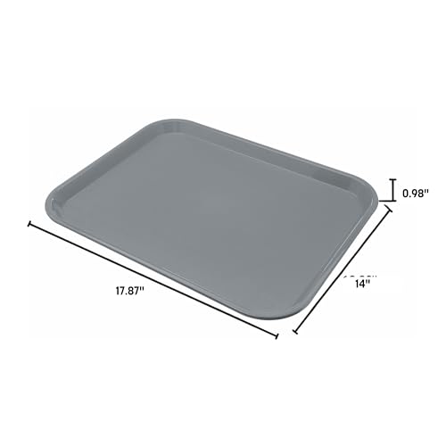 Carlisle FoodService Products Café Cafeteria Tray, Fast Food Tray for Restaurant or Commercial Use, Polypropylene, 356 x 457 Mm, 1 Count, Black